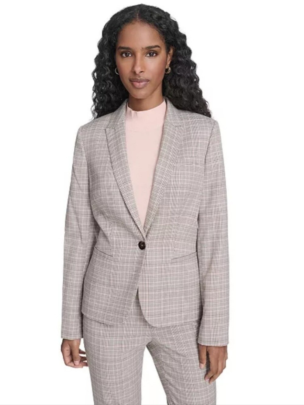 Tommy Hilfiger Women's Plaid Single-Button Blazer Size 16 MSRP $159